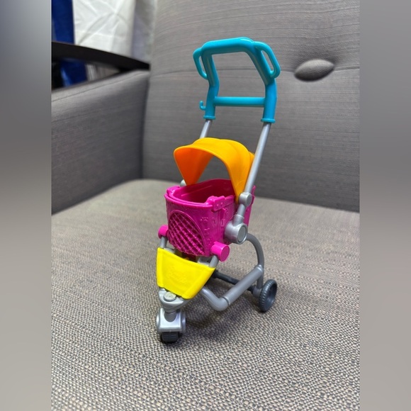 Mattel 2019 Barbie Stroll N Play Pups Expandable Dog Stroller - 7" - Picture 1 of 4
